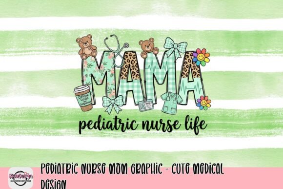 Adorable Pediatric Nurse Mom Design: A Creative Asset