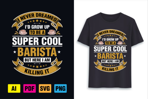 Coffee T-Shirt Design: A Bold Statement for Baristas