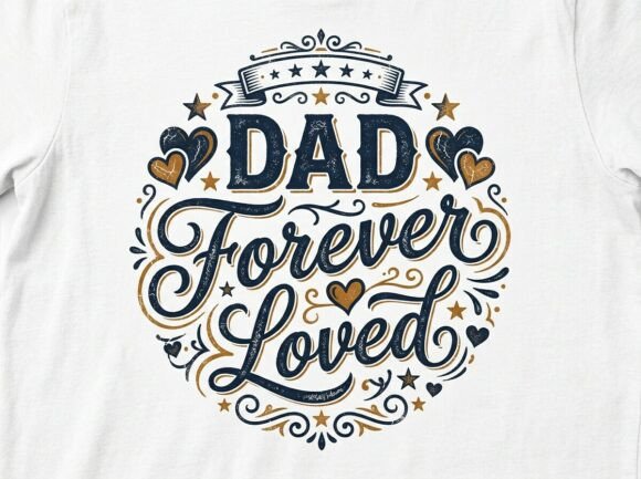 Father’s Day Typography T-Shirt Design: A Vintage Gift Idea