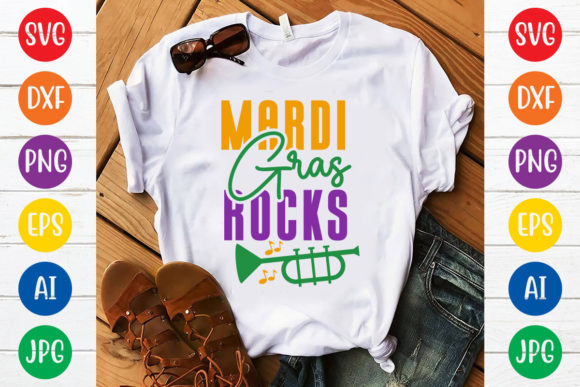 Mardi Gras Rocks Svg Design: Festive Vector Graphics for Digital Projects