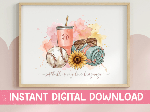 Softball is My Love Language: A Watercolor Design Story