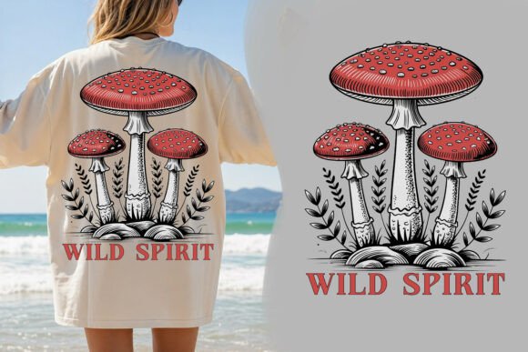Wild Spirit Mushroom PNG Design: A Bold Woodland Aesthetic